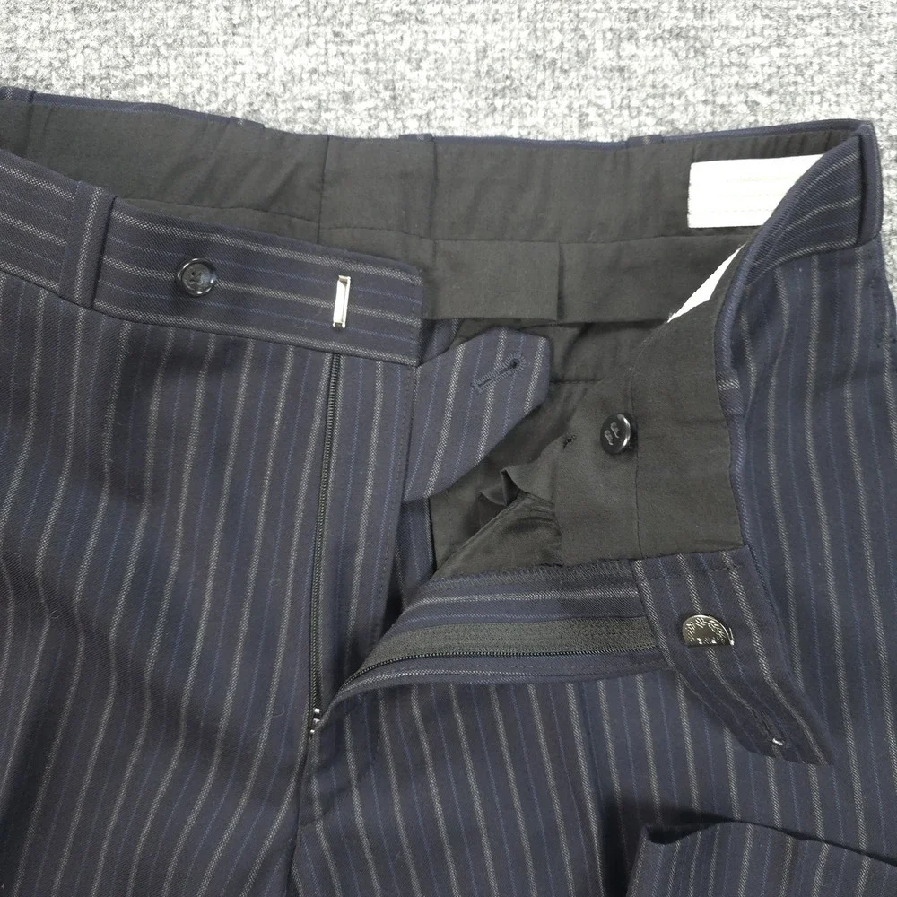 Daryl James Suit Mens 40 33x31 Blue Pinstripe 2 Piece Bespoke NFL Player‎ Custom